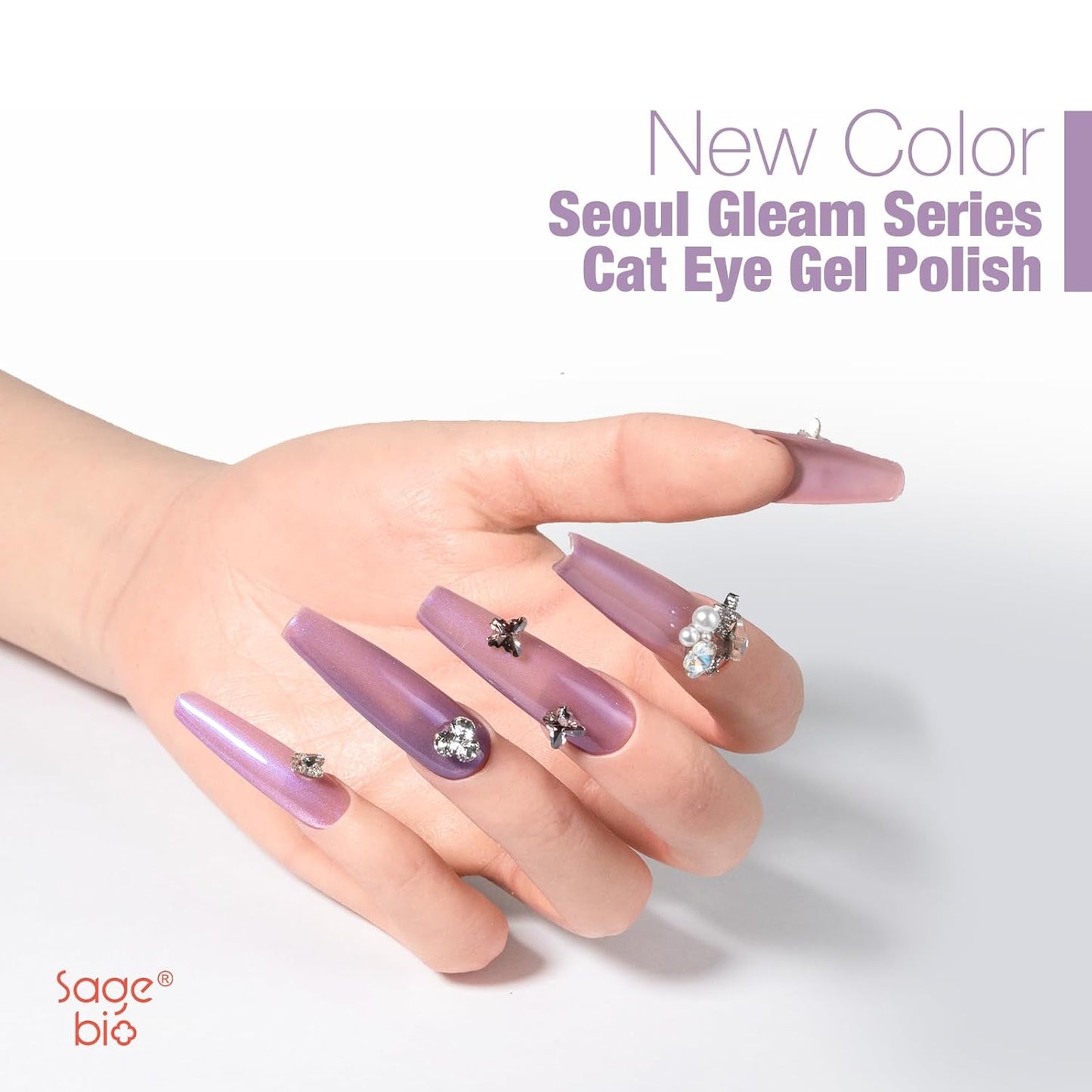 15ml Cat Eye Gel Nail Polish with Magnet Shimmer Glass Bead Effect 12