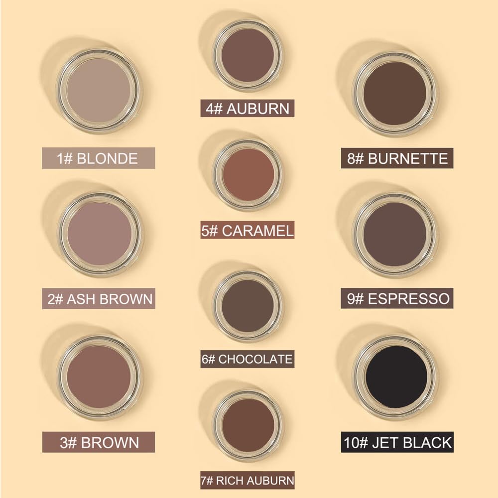 Upgraded Eyebrow Stamp Pencil Kit - Waterproof Eyebrow Pen, Black Eyeliner, Pomade, Customized Blade Brush and Razor