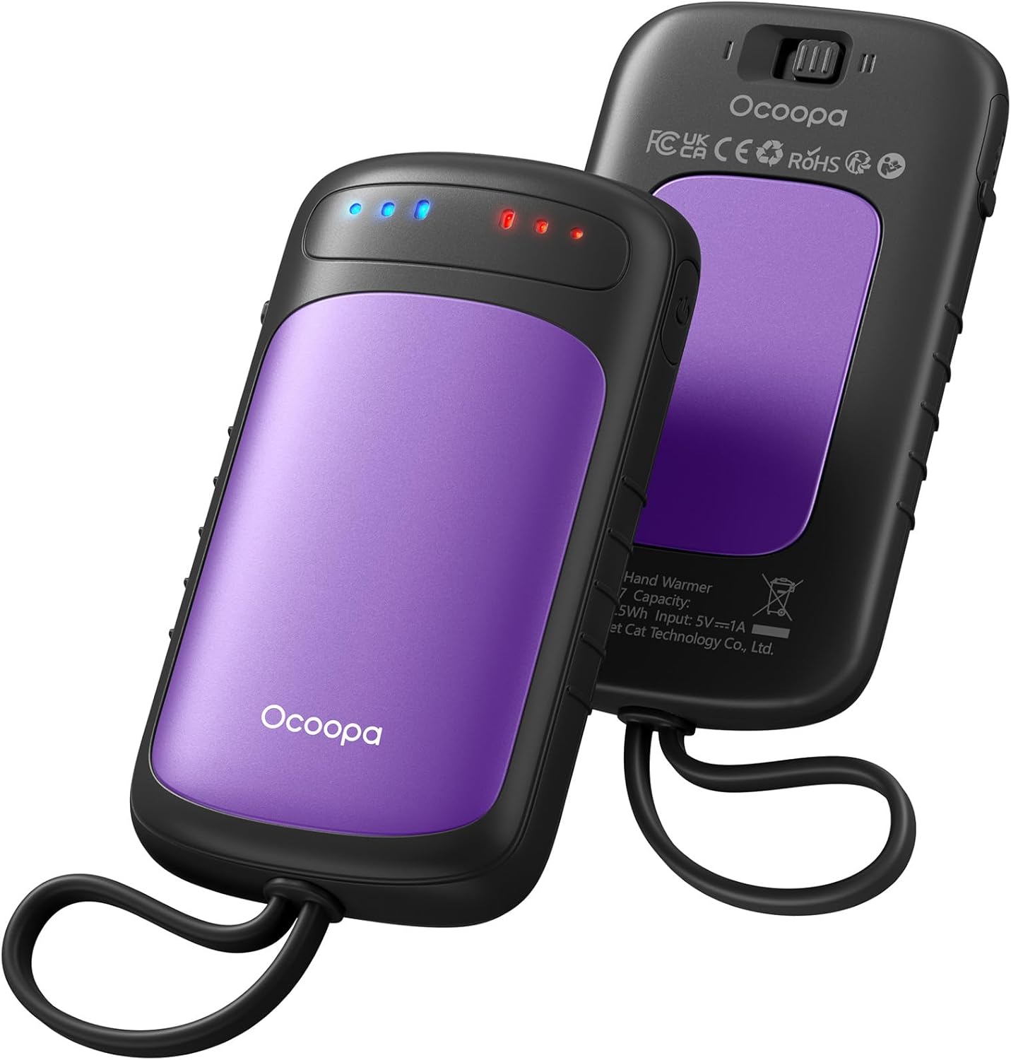 OCOOPA Hand-Warmers-Rechargeable Dual Sided, 2 in 1 Electric-Hand -Warmers with UL Certified, 3 Heating Level, Pocket Sized USB Hand Warmers for Camping, Hunting, Commuting, Gifts for Men, UT5 Duoheat