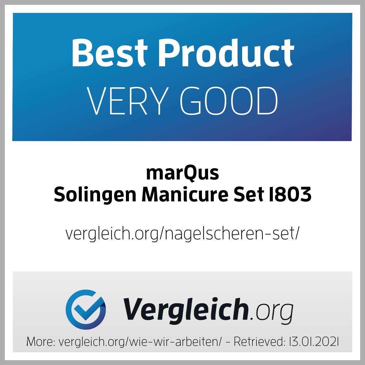 Manicure Set Solingen Made in Germany - 7 Piece Exclusive Finger & Toe Nail Clippers Kit for Women and Men in Vegan Leather Case, Color Carbon