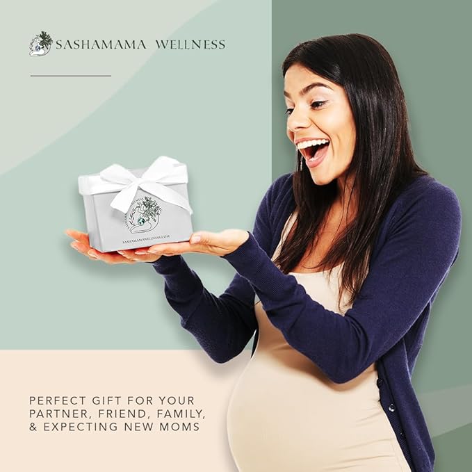 Luxury Baby Shower Gifts- Pregnancy Gift Box for First Time Moms- Pregnancy Must Haves - PostPartum Recovery Care- Postpartum Essentials - Prenatal and PostPartum Gift - Sashamama Gifts for mom