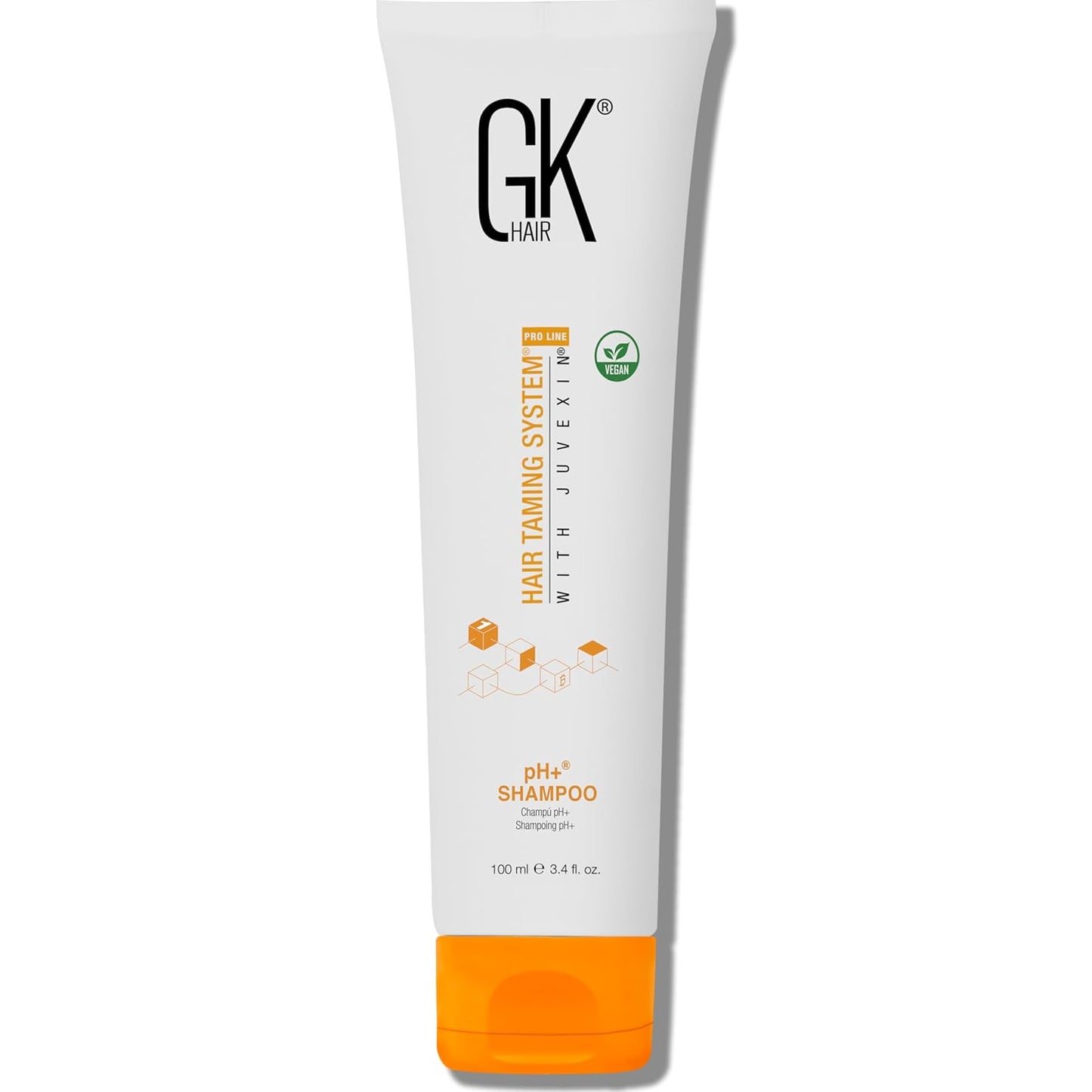 Global Keratin GK HAIR pH+ Pre-Treatment Clarifying Shampoo (3.4 Fl Oz/100ml) For Preps Hair Deep Cleansing,Removes Impurities -With Aloe Vera, Vitamins & Natural Oils All Hair Types Men and Women