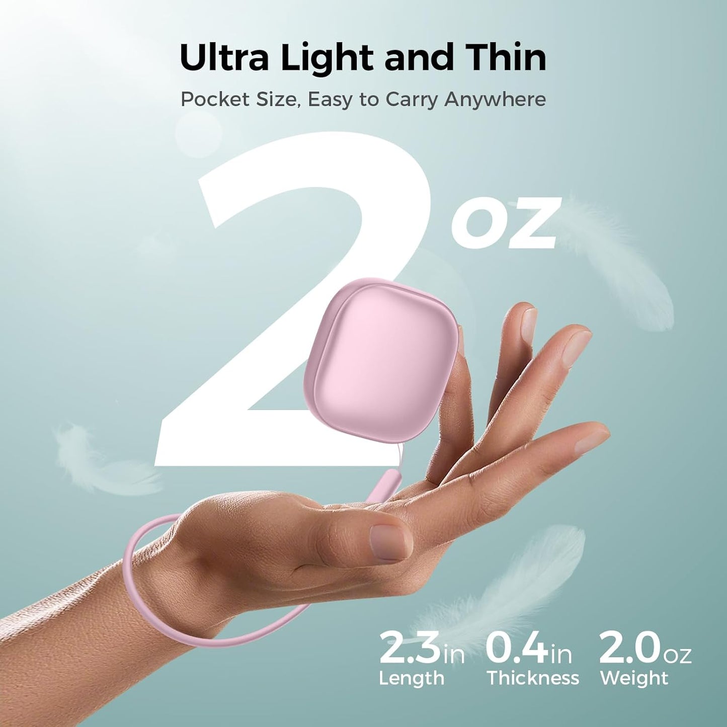 Pocket Size Hand Warmers Rechargeable 2 Pack, Heat for 10 Hours AI Smart Chips Ultrathin Electric Handwarmers with 4000mAh, Portable Electric Hand Warmer, Hunting Camping Hiking Men Womens Gifts