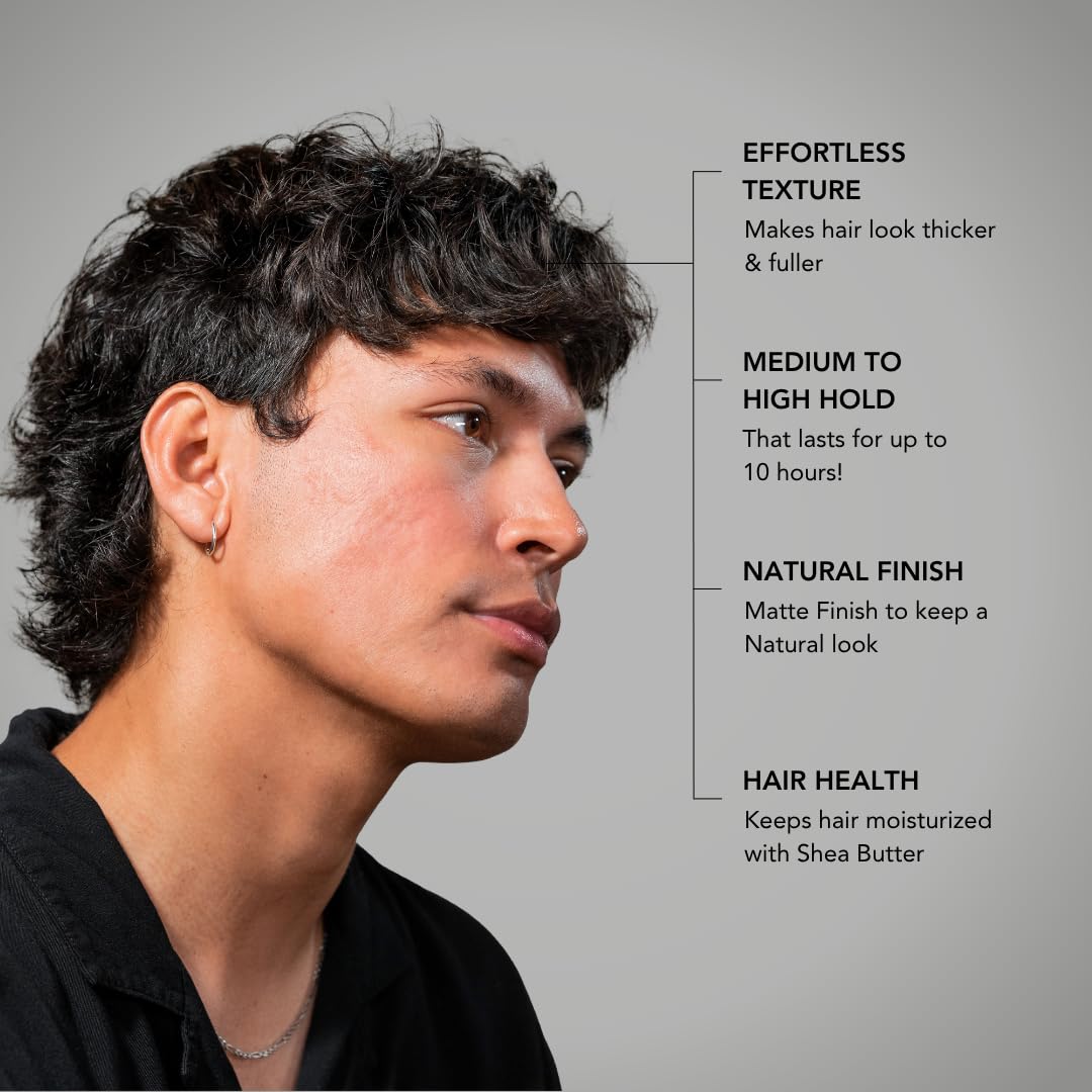 BluMaan Matte Cream Clay - High Hold Matte Finish - Versatile, Easy To Apply, Weightless Control, Nourishing and Cleansing Hair Care Essential with Natural Ingredients - 71 ml/2.5 oz