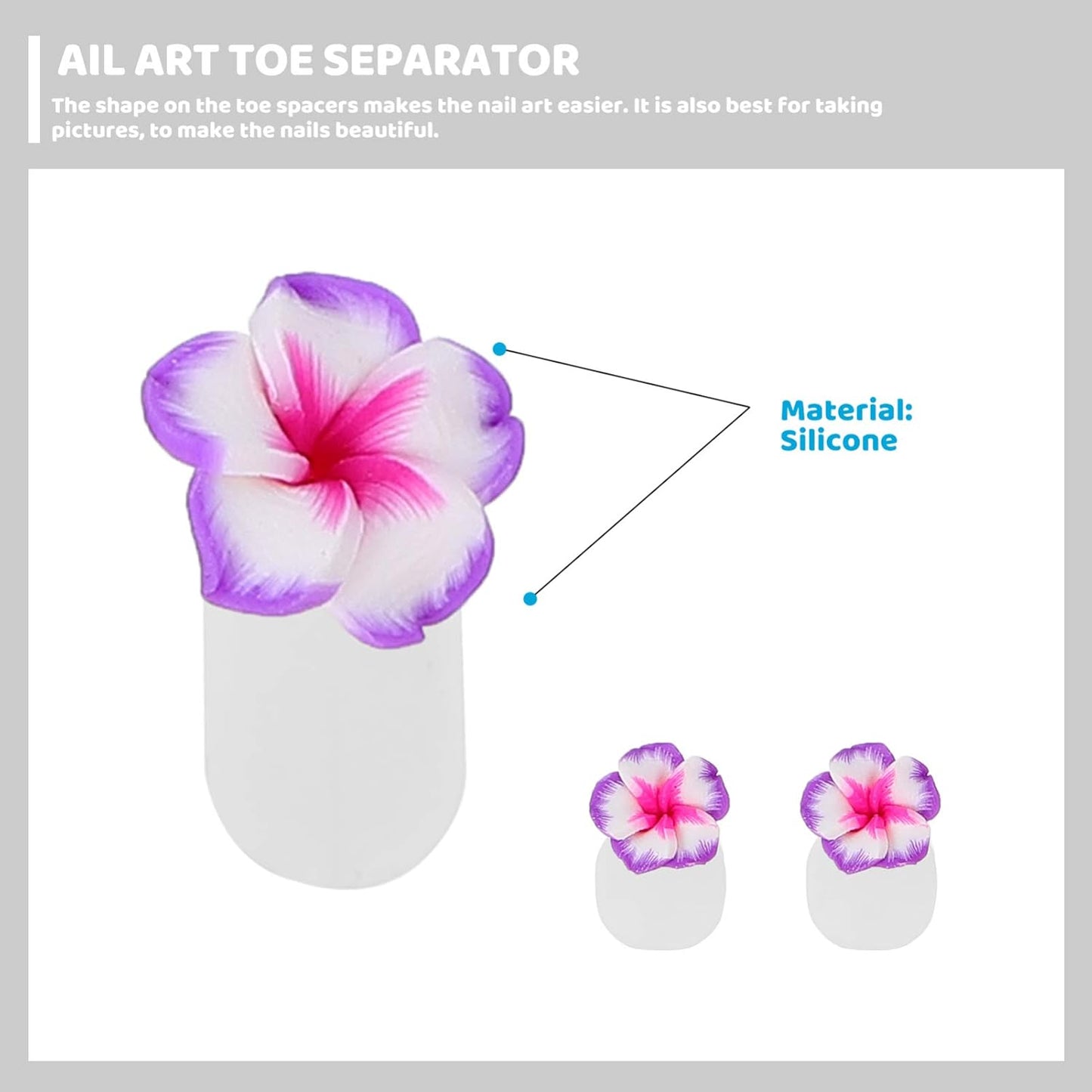 Beaupretty 32 Pieces Nail Polish Toe Stretcher Toe Separators Silicone Nail Art Finger Separators Toe Stretcher Manicure Pedicure Tools for Toes Finger Relaxing Cartoon Toe Separator