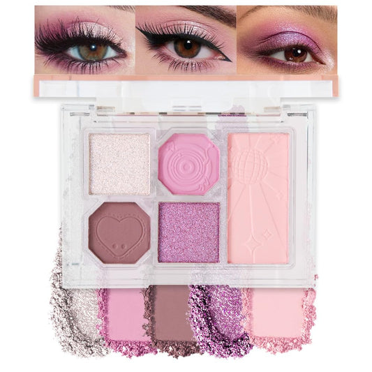5 Colors Eyeshadow Palette Makeup, Matte Shimmer Eye Shadow Palette, Long Lasting Naturing-Looking, paleta de sombras de ojos,Everyday to Eye Makeup Looks,Vegan & Cruelty-free 04#