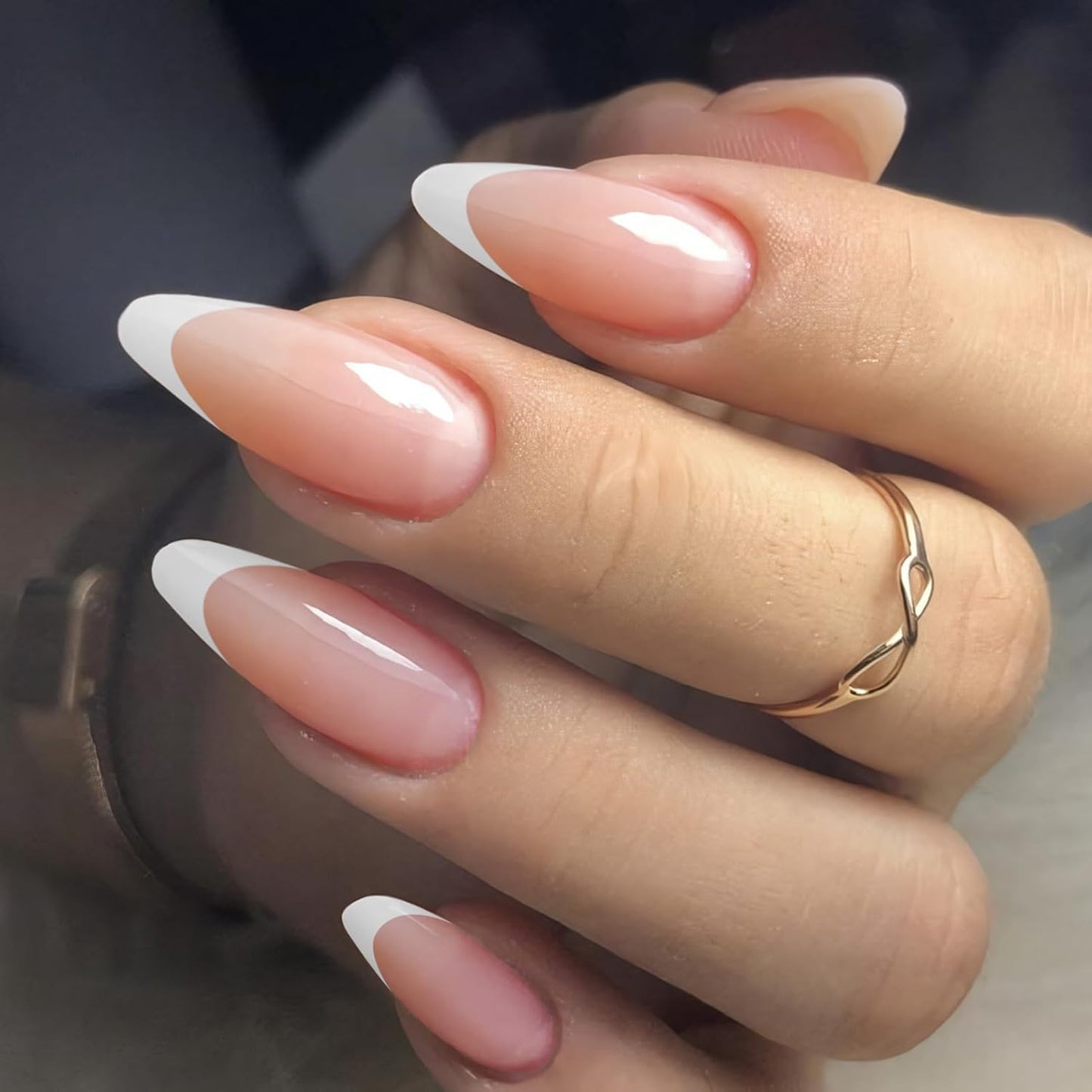 Born Pretty French Manicure Kit, Nail Stamper and 2Pcs Gel Nail Polish, Include Jelly Nude White Colors for French Tip DIY Salon, U V Light Cure