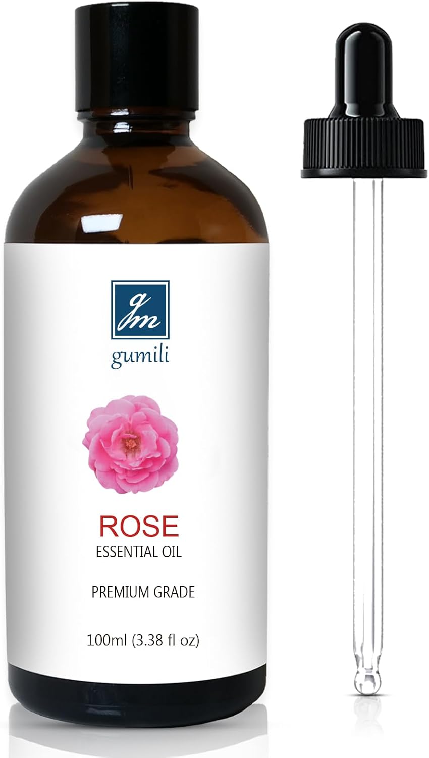 Rose Essential Oil, Home Fragrance Scent Oil for Diffuser, Skin, Hair, Candle, Soap, Dryer Balls, Laundry - 3.38 oz/100ml