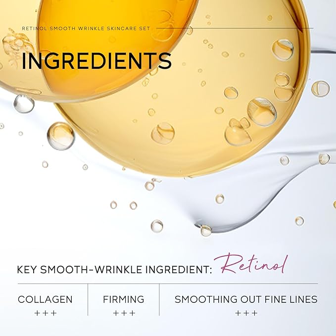 Retinol Skin Care Set, Dark Spot Remover for Face with Face Serum, Eye Cream, Moisturizer, Anti Aging Facial Skin Care Routine Kit, Wife Mom Women Gifts for Christmas Stocking Stuffers