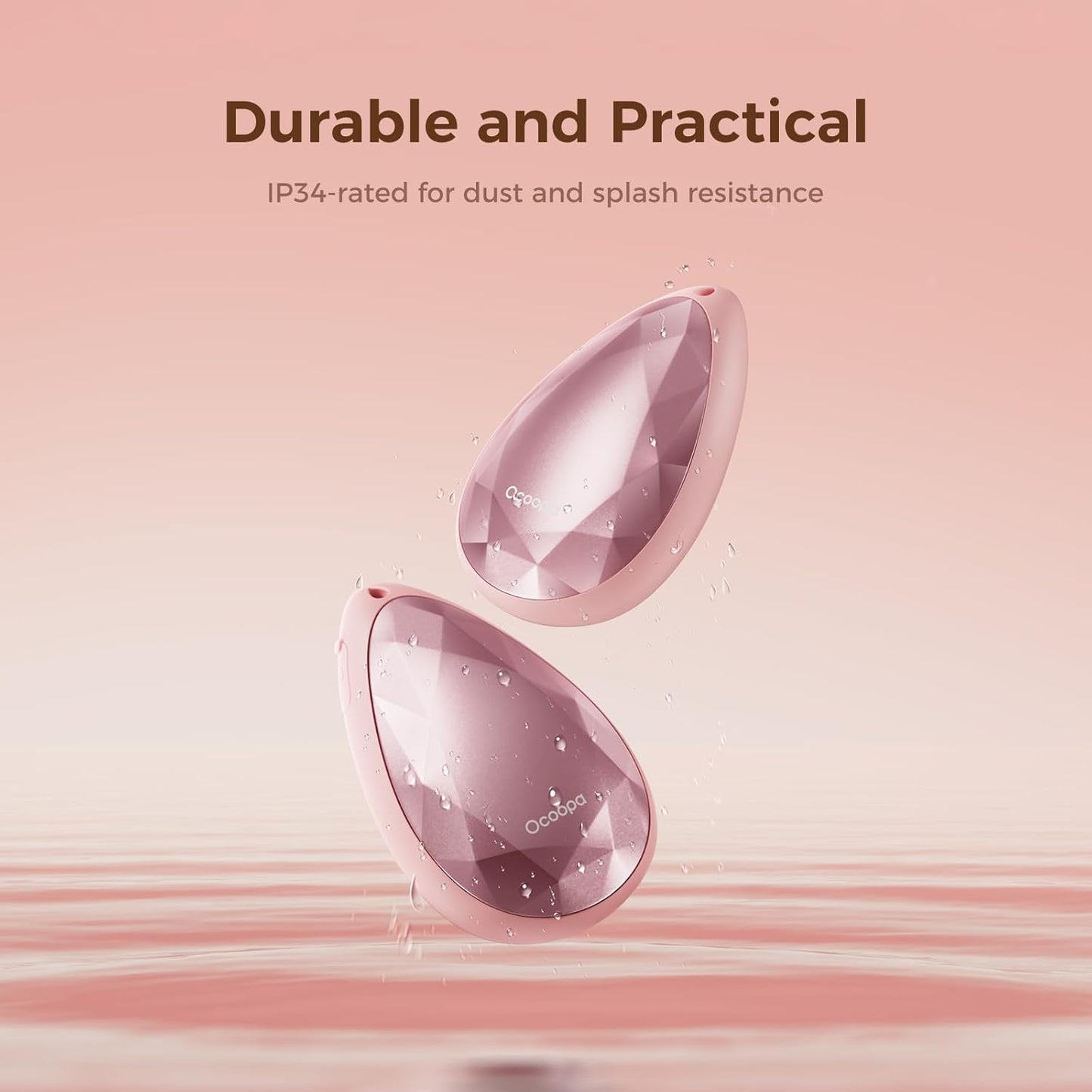 OCOOPA Women Rechargeable Hand Warmers 2 Pack, Portable, Stylish, Diamond-Shape Magnetic Electric Handwarmer, Reusable Pocket Heater, 2025 Tech Gifts for Christmas, Raynaud, Hiking, Camping, UT4 Rare