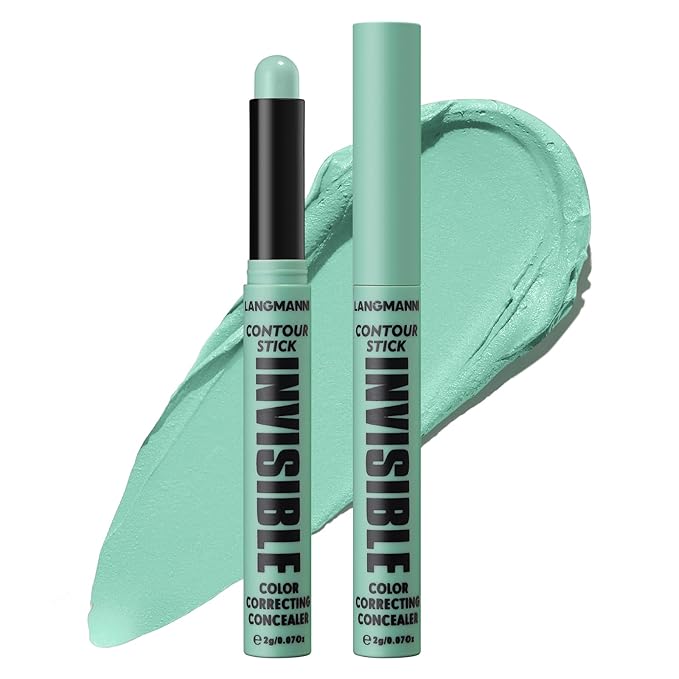 Jolilab 1 Color Contour Stick Concealer Stick Cream Palette Contour Multifunctional Contouring Makeup Kit for Face Highlighter Makeup Stick Set Long Lasting & Waterproof(02#green, 1)