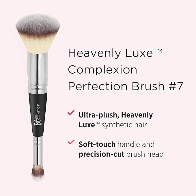 IT Cosmetics Makeup Set - Includes Supersize Bye Bye Under Eye Concealer (40.5 Deep) + Heavenly Luxe Complexion Perfection Concealer Brush (1 fl oz) - with Collagen, Hyaluronic Acid & Antioxidants