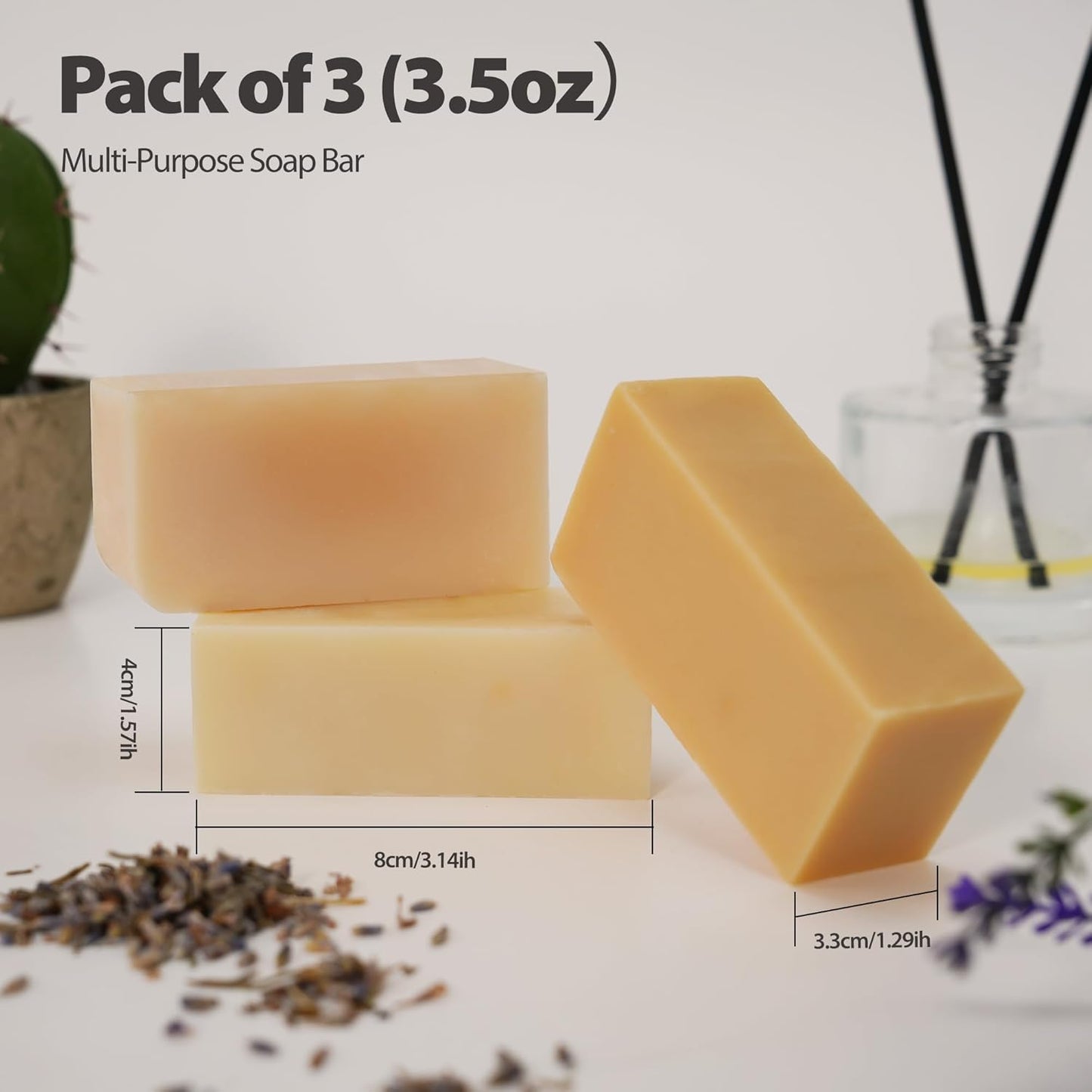 3 Pcs Clean Bar Soap with Vitamin E Olive Natural Essential Soap Bar Gift Set for Body Face Smooth Skin Bath Soap for All Skin Types Roman Chamomile,Frankincense,Lemongrass Soap Handmade