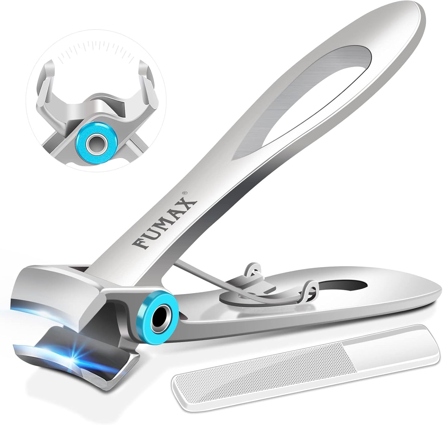 Toenail Clippers for Seniors Thick Toenails, Heavy Duty Nail Clippers for Men with 15mm Wide Jaw Opening, Large Toe Nail Clippers with Long Handle for Thick Nails Gift for Men Dad Him