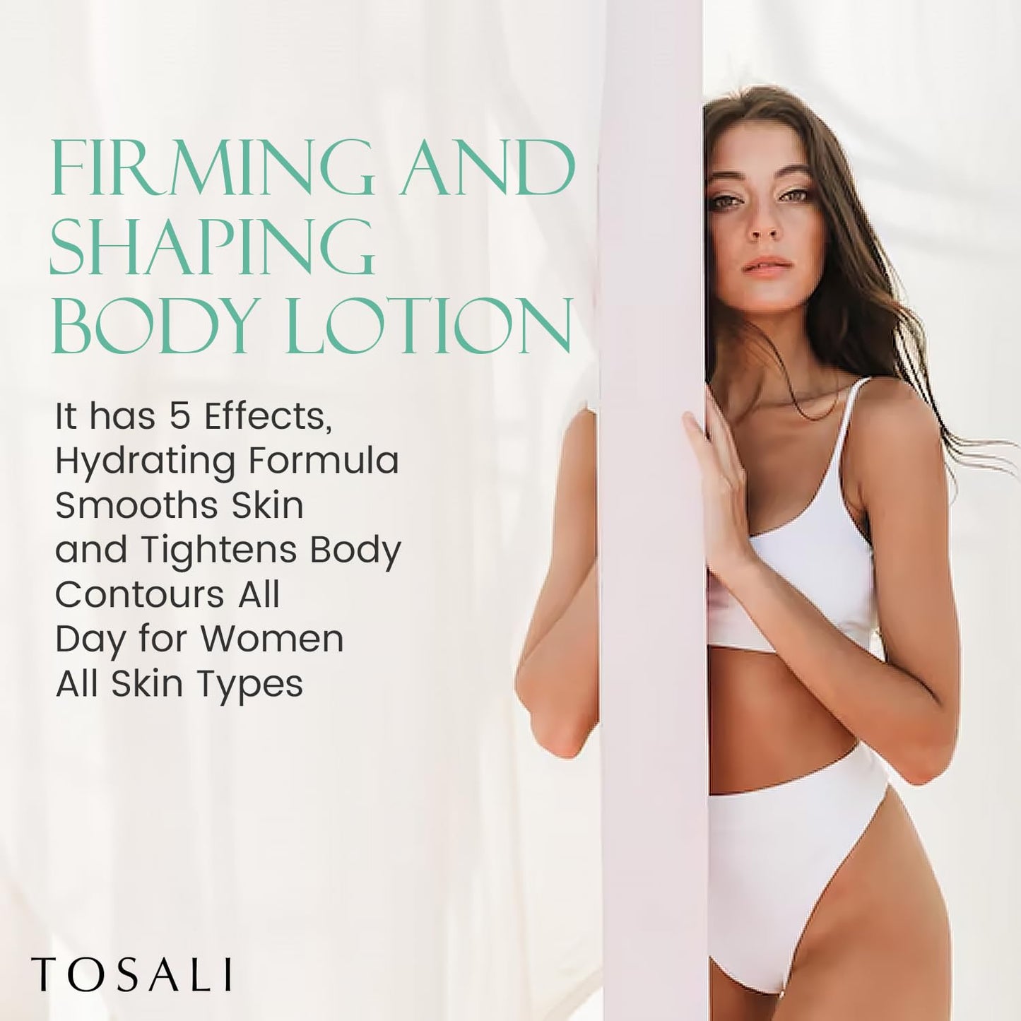 Skin Tightening and Firming Body Lotion for Women 6.8 fl oz - Saggy Skin Tightener with Instant Hydration, Anti Aging Formula for Stretch Marks Removal, Body Moisturizer for All Types