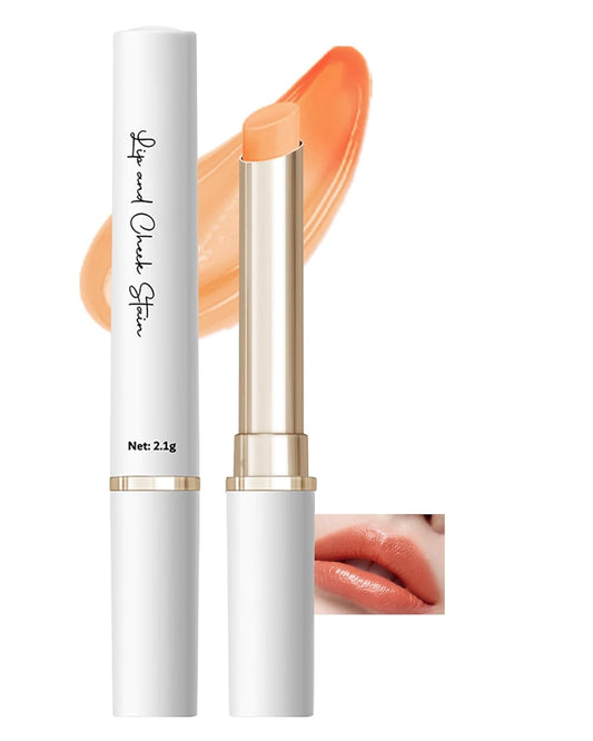 PH Color Changing Lipstick, Waterproof Temperature Color Change Lip Balm, Multi-Use Lip and Cheek Tinted Lip Gloss, Long-Lasting Hydrating Moisturizing Lip Tint,Festival Makeup Gift for Women-03 Peach
