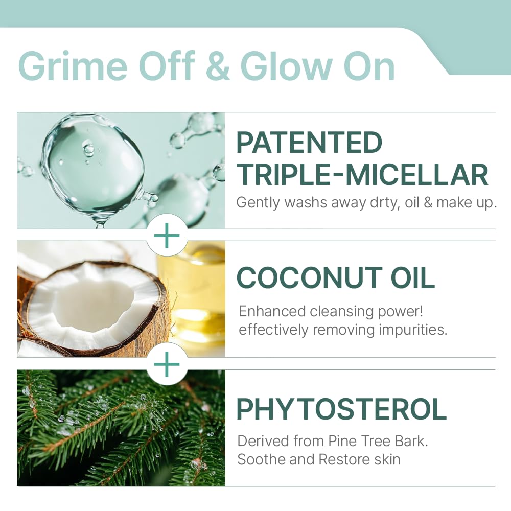 Illiyoon Gentle Deep Facial Cleanser | Low pH Gel-to-Foam Face Wash for Sensitive Skin, Hydrating Gel Cleanser & Daily Makeup Remover, Korean Skincare, 8.45 fl.oz.