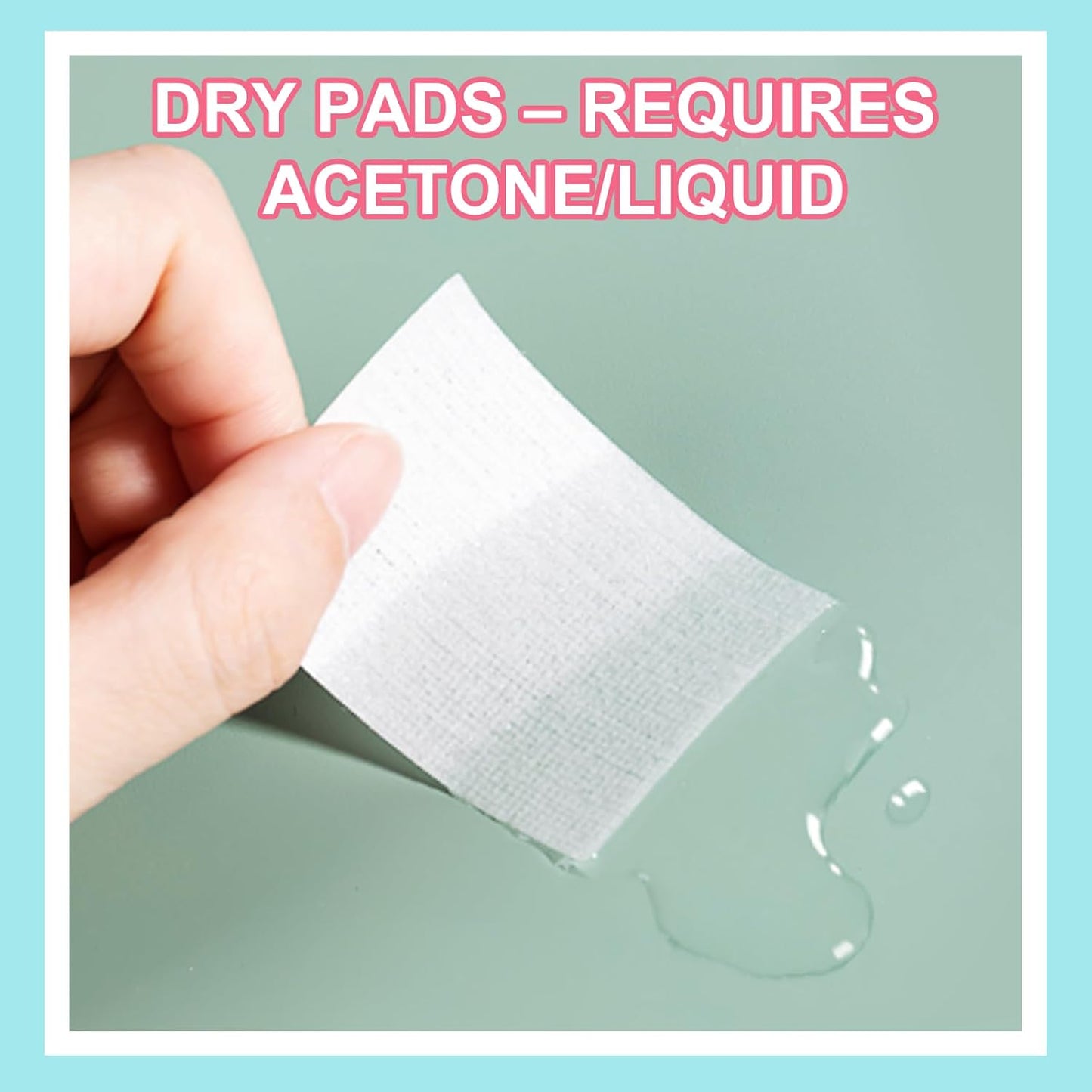 NXJ INFILILA Lint Free Nail Wipes, 600CS Natural Wood Pulp Nail Prep Wipes, Absorbent Acetone Nail Polish Remover Lash Extensions Glue Nail Cleaning Pads for Salon Supplies