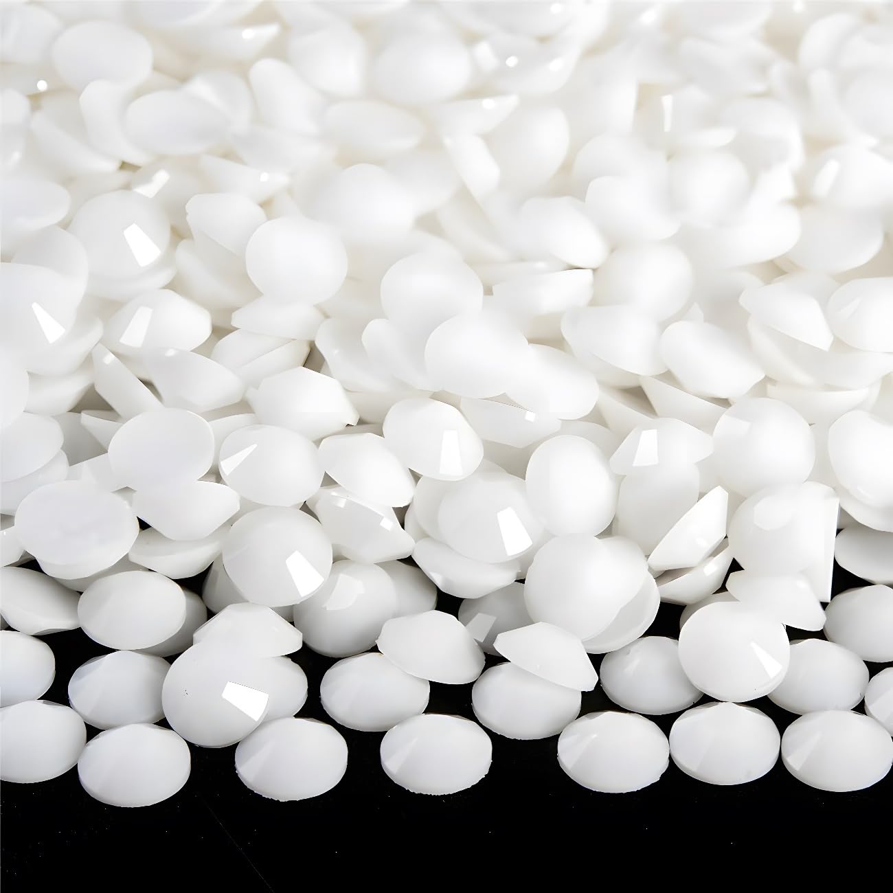 Flatback Rhinestones Round Gems for Nails Art and Crafts 4000Pcs SS12 3mm Glitter Crystals Stone DIY Bags Clothes Shoes (Pure White)