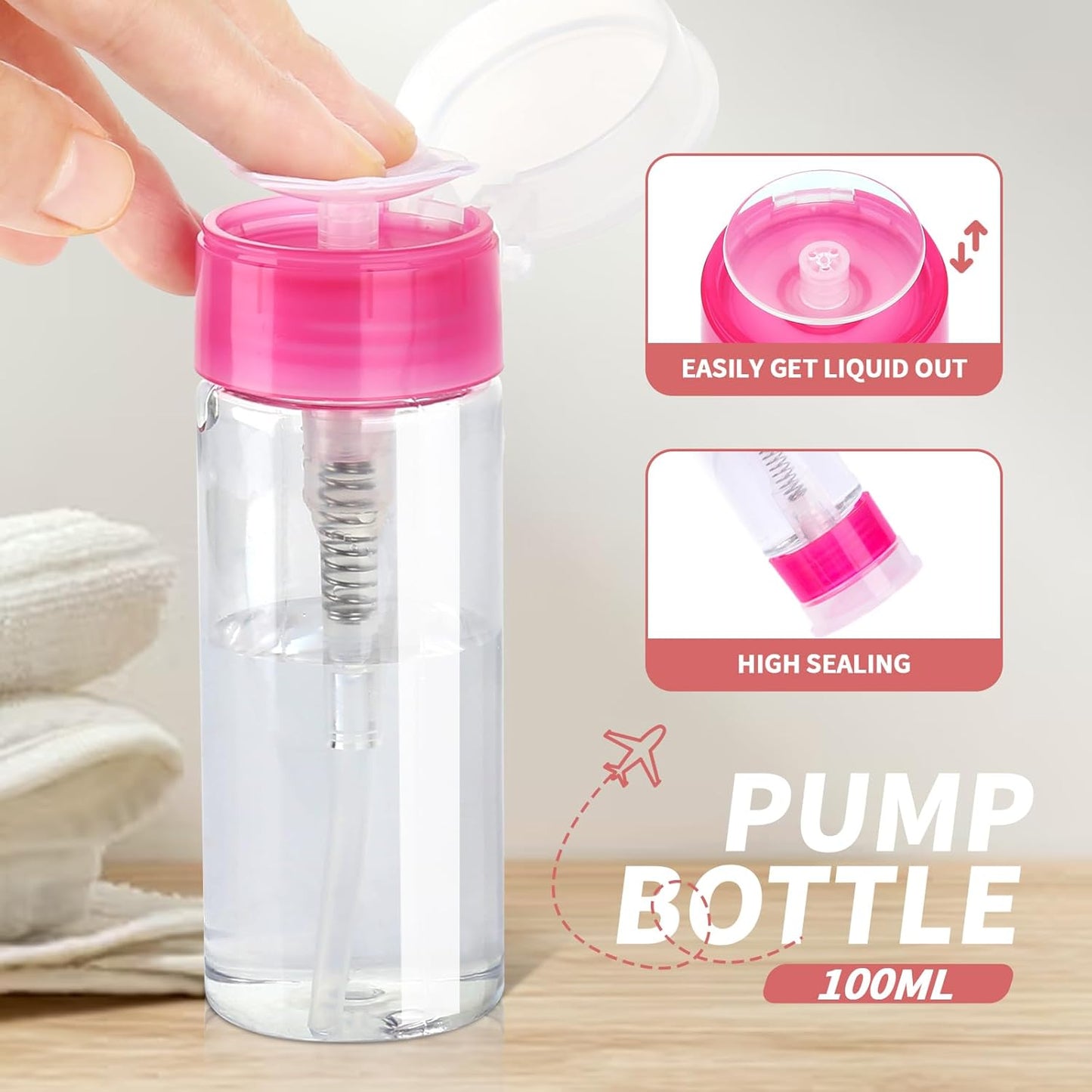 FANDAMEI Nail Polish Gel Remover Tools Kit, 10 Pcs Clear Nail Clips, 100ml Nail Polish Remover Bottle, 500 Pcs Remover Cotton Pad, Nail Brush, Cuticle Pusher, Cuticle Peeler, Nail File, Buffer Block