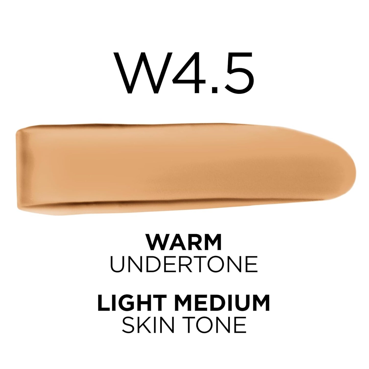 L'Oreal Paris True Match Super-Blendable Foundation, Medium Coverage Liquid Foundation Makeup, W4.5, Light Medium, 1 Fl Oz