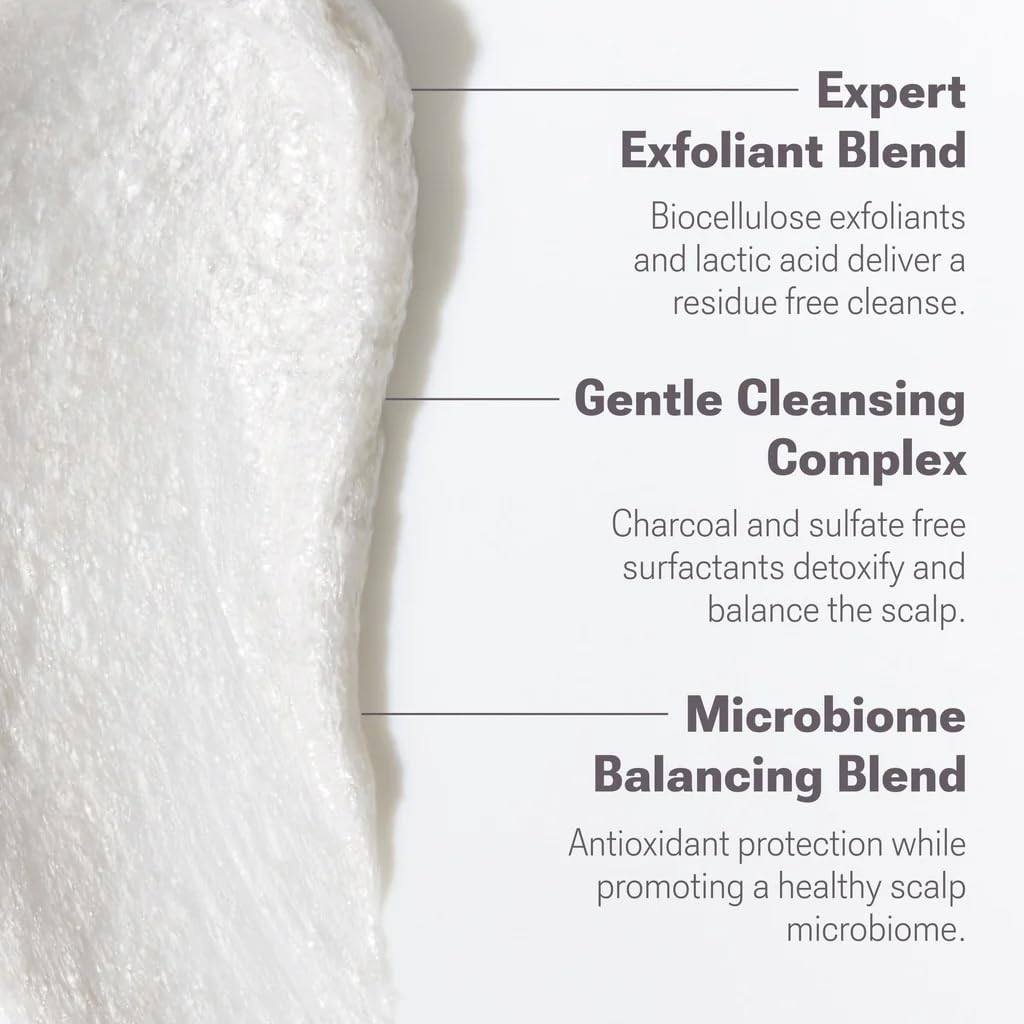 NULASTIN Vibrant Scalp Scrub - Exfoliating Dry Scalp Treatment, Moisturizer & Cleanser to Lift Buildup - Detoxifying Pre-Shampoo for Elastin Replenishment, Vegan & Color Safe, Minty Fresh (6.7 Fl. Oz)