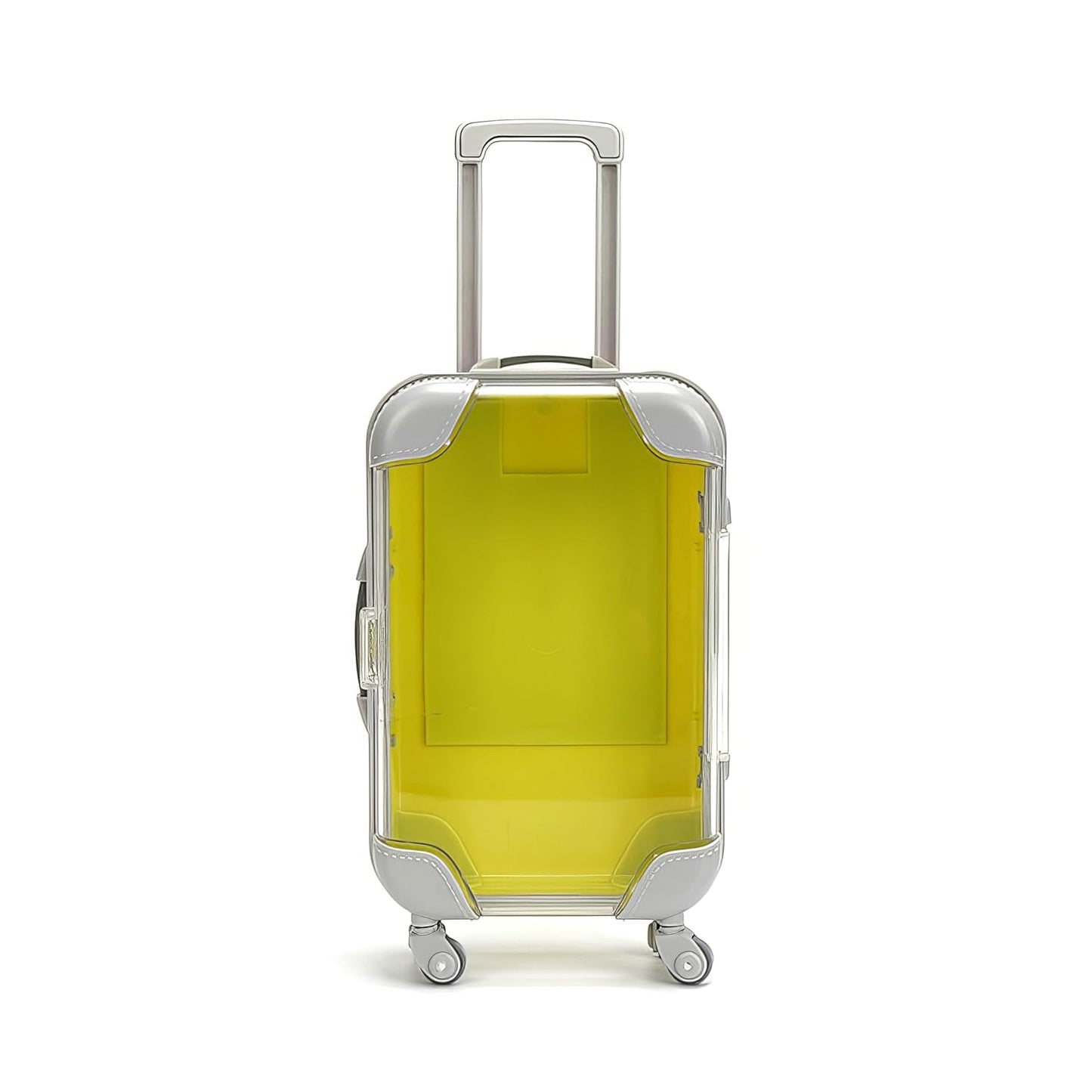 False Eyelash Storage Box, Portable Travel Organizer Mini Luggage False Eyelash Tray Makeup Tool (YELLOW)