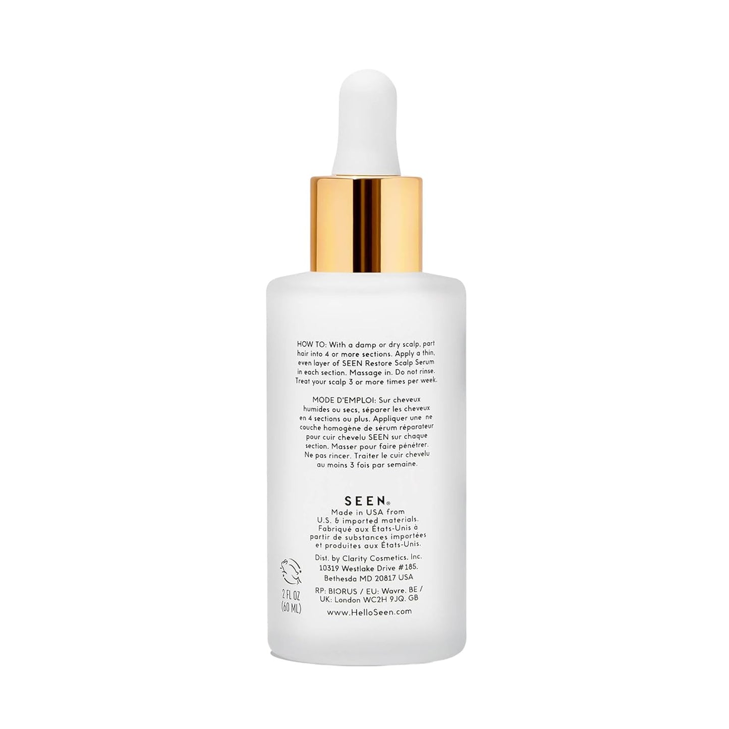 SEEN Restore Scalp Serum, Fragrance-Free - Clinically Proven, Dermatologist-Developed Hydrating Serum, Promotes Healthy Scalp, Safe for Sensitive & Eczema-Prone Skin