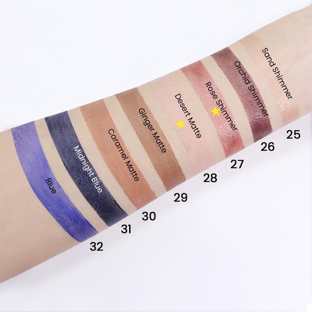 evpct 2Pcs Cream Eyeshadow Sticks Set for Eyes Waterproof, Sand Rose Shimmer Desert Matte Eye shadow Stick Pencil Pen Bulk sombras en crema para ojos 27+28