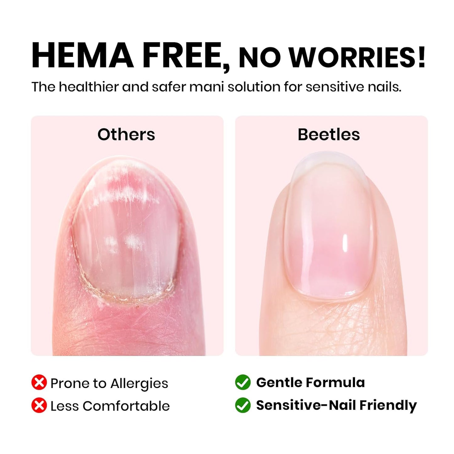 Beetles HEMA Free Builder Nail Gel with No Wipe Top Coat Gel Nail Polish and Base Coat Set for Nails Shine Finish and Long Lasting Upgraded Safe Low-Sensitivity Formula Nail Gifts for Women