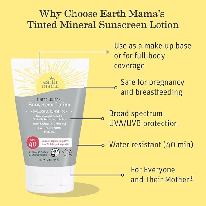 Earth Mama Pregnancy Pampering Gift Set|Organic Body Wash, Belly Butter, Lip Balm Set, Mini Deodorant Pack, Herbal Tea, Belly Oil & Sunscreen, 7 Pcs