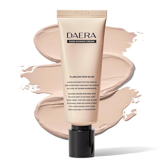 DAERA Kang Shining Korean BB Tinted Moisturizer Cream (1 Color,Neutral), Self Adjusting BB Cream,1.35 fl oz, Glowing Skin Natural Makeup, Buildable Coverage, Lightweight