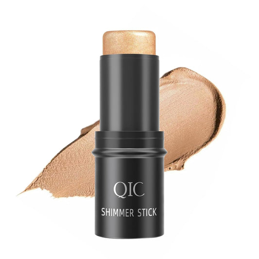 Highlighter Stick, Highlighter Makeup for Face & Body, Cream 3D Contour Stick, Multi-Use Body Shimmer Stick for All Skin Types, Glow, Waterproof, Long Lasting, Ideal for Daily, Party (Brown)