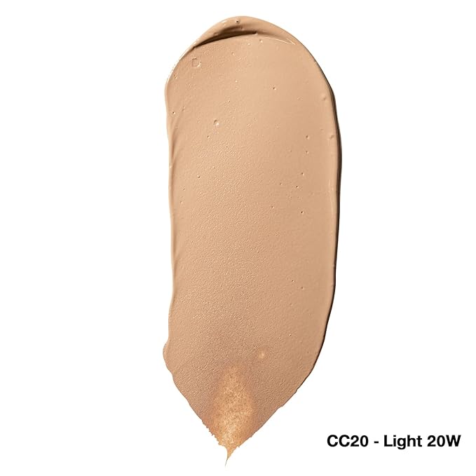 Palladio Full-Coverage Color Correction CC Cream, Oil-Free with Peptides & Vitamin C, Best for Correcting Redness and Uneven Skin Tone, Buildable Foundation Coverage (Light 20W)