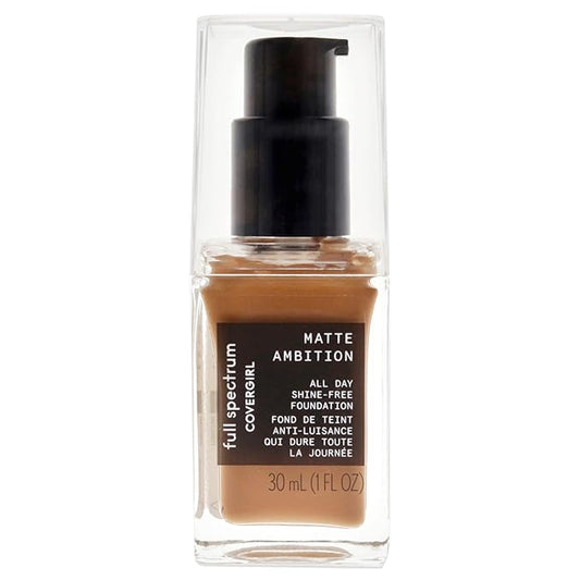 COVERGIRL Matte Ambition, All Day Foundation, Deep Cool 2, 1.01 Ounce