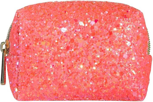 Pinch Provisions Coral Glitter Minimergency Kit, includes 17 Travel-Sized Cosmetic Essentials, Convenient for Purses, Emergency Beauty Accessories, Gifts for Holiday’s & Birthday’s