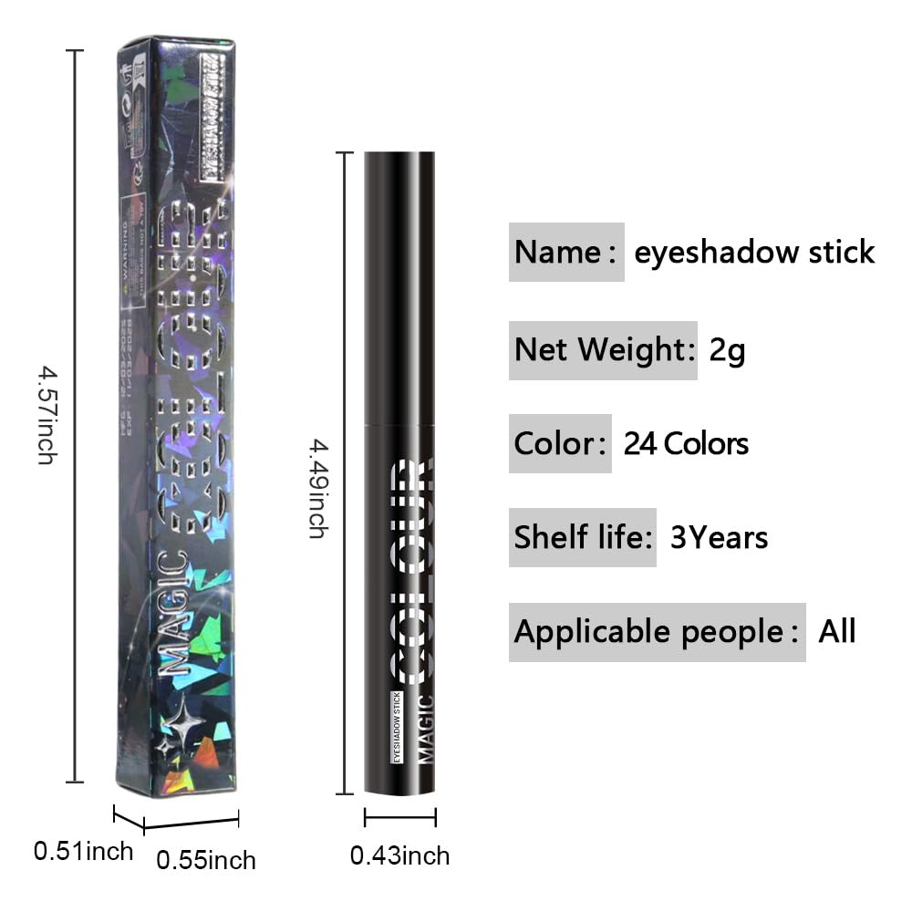 Dark Kakhi Green Shimmer Cream Eye Shadow Stick Makeup for Women, Dark Kakhi Green Shimmer Matte Eye Shadow Brightener Stick for Eyes, Waterproof Eyeshadow Pencil Applicator Blendable for Eye 09