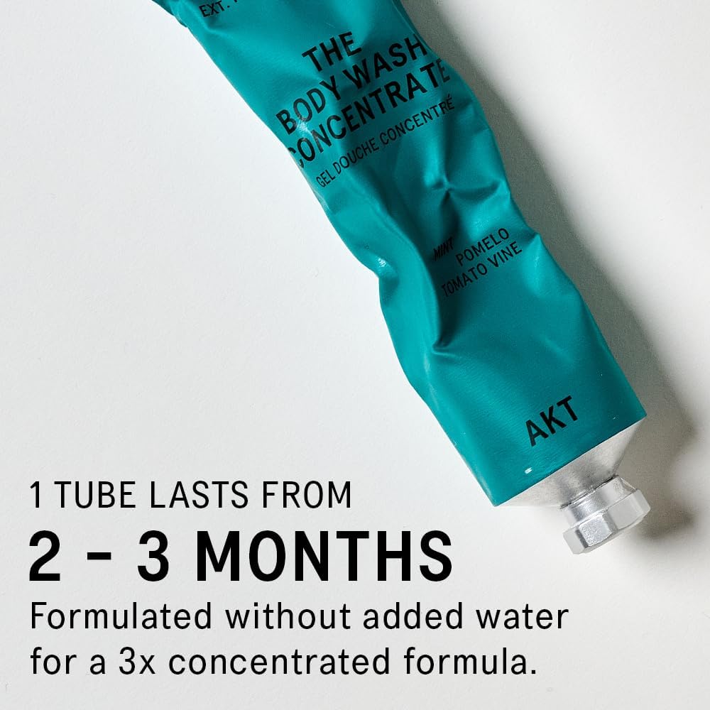 Akt The Body Wash Concentrate 3.4 Fl Oz, Natural Shower Gel with Skin-Balancing Prebiotics, Body Wash Women & Men, with Olive Squalane & Vitamin E, Sc.04 Halcyon Summers, All Genders