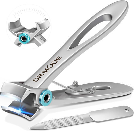DRMODE Nail Clippers for Men Thick Nails - Large Toe Nail Clippers for Thick Nails for Senior with Wide Jaw Opening, Sharp Finger Nail Clippers Adult Cutter for Tough Nail