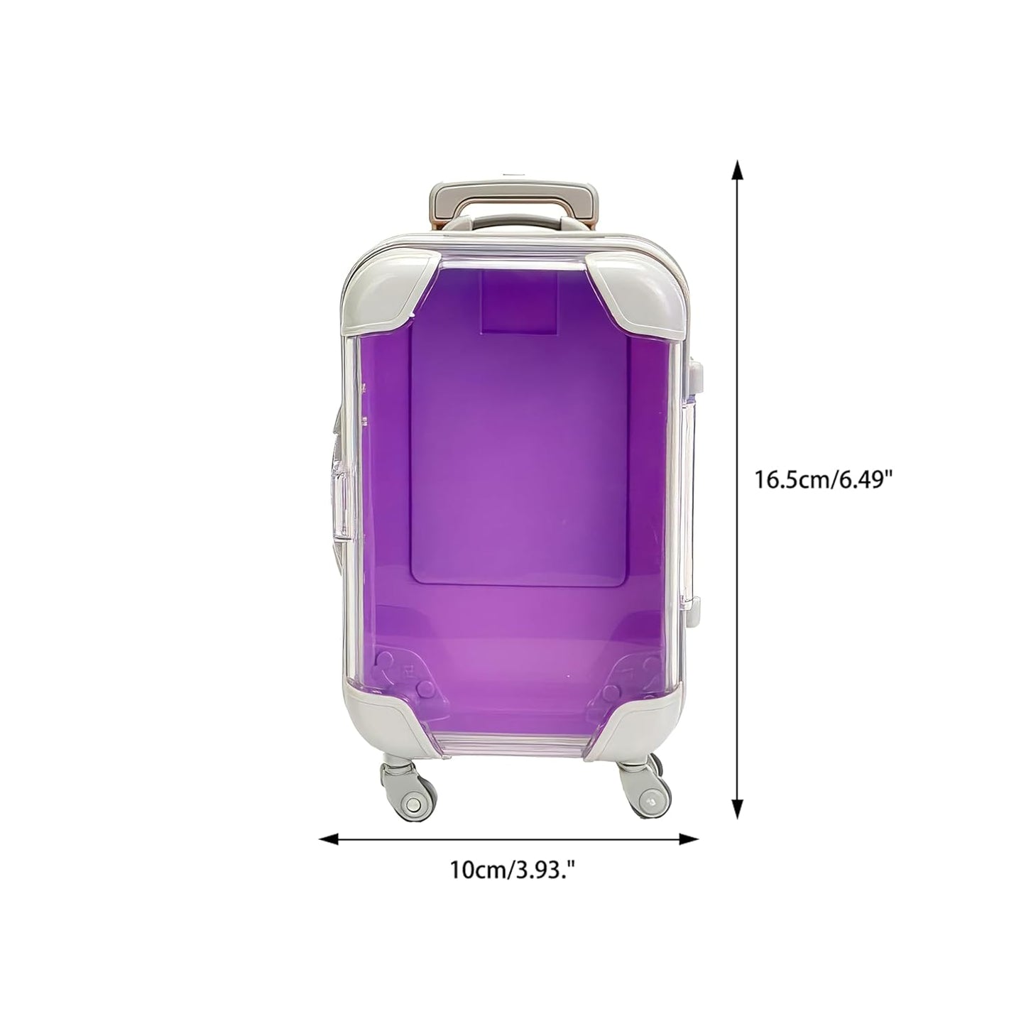 False Eyelash Storage Box, Portable Travel Organizer Mini Luggage False Eyelash Tray Makeup Tool (PURPLE)