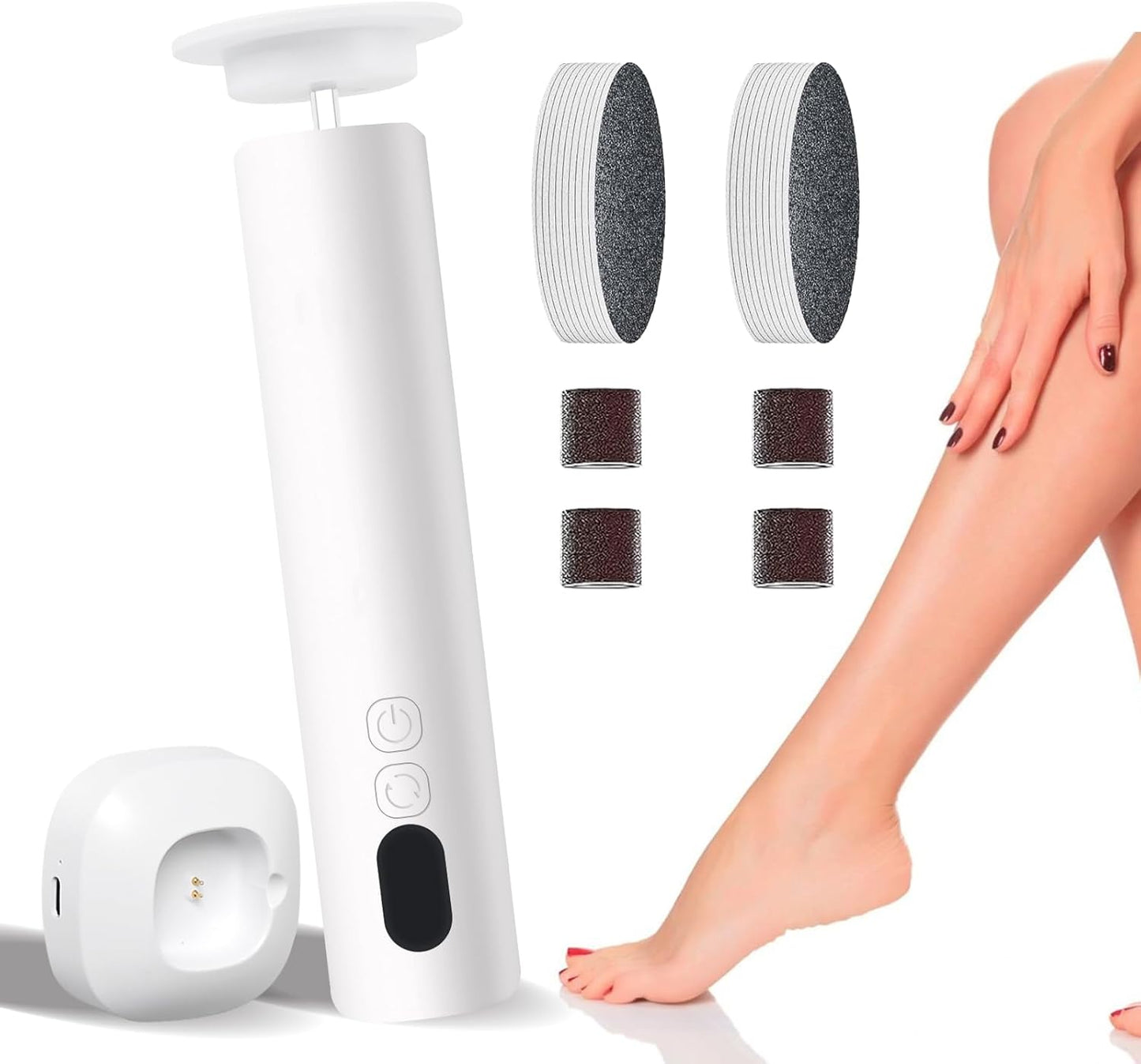 Electric Feet Callus Remover,Electric Foot Files for Men & Women,Pedicure Tool for Feet Dead Skin,Good Gift for Any Occasion,Professional Callus Remover with a Mini,Portable,Lightweight Design