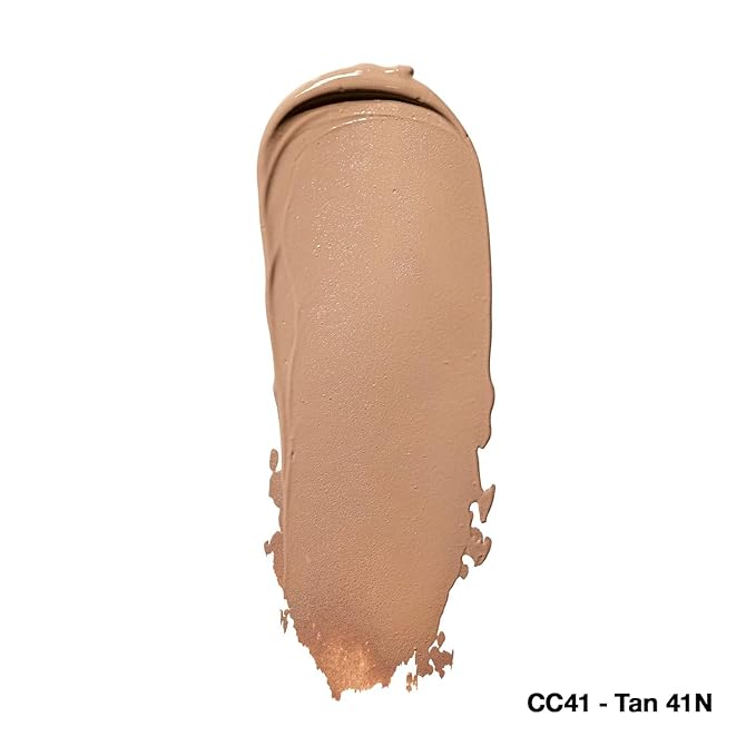 Palladio Full-Coverage Color Correction CC Cream, Oil-Free with Peptides & Vitamin C, Best for Correcting Redness and Uneven Skin Tone, Buildable Foundation Coverage (Tan 41N)