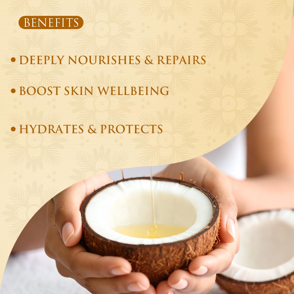 SPA CEYLON Virgin Coconut Nourish & Treat 50% Rich Body Oil | 100% Pure and Natural | Organic Virgin Coconut Oil | Soften & Smooth | Cold Pressed| 100ml