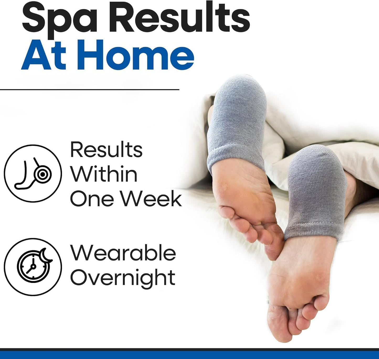 Moisturizing Socks for Men & Women | Aloe Vera Cracked Heel Treatment | Foot Callus Remover | Aloe Socks for Cracked Heels & Dry Feet | Lotion Infused Gel Heel Sleeves (Large - 2 Pairs)