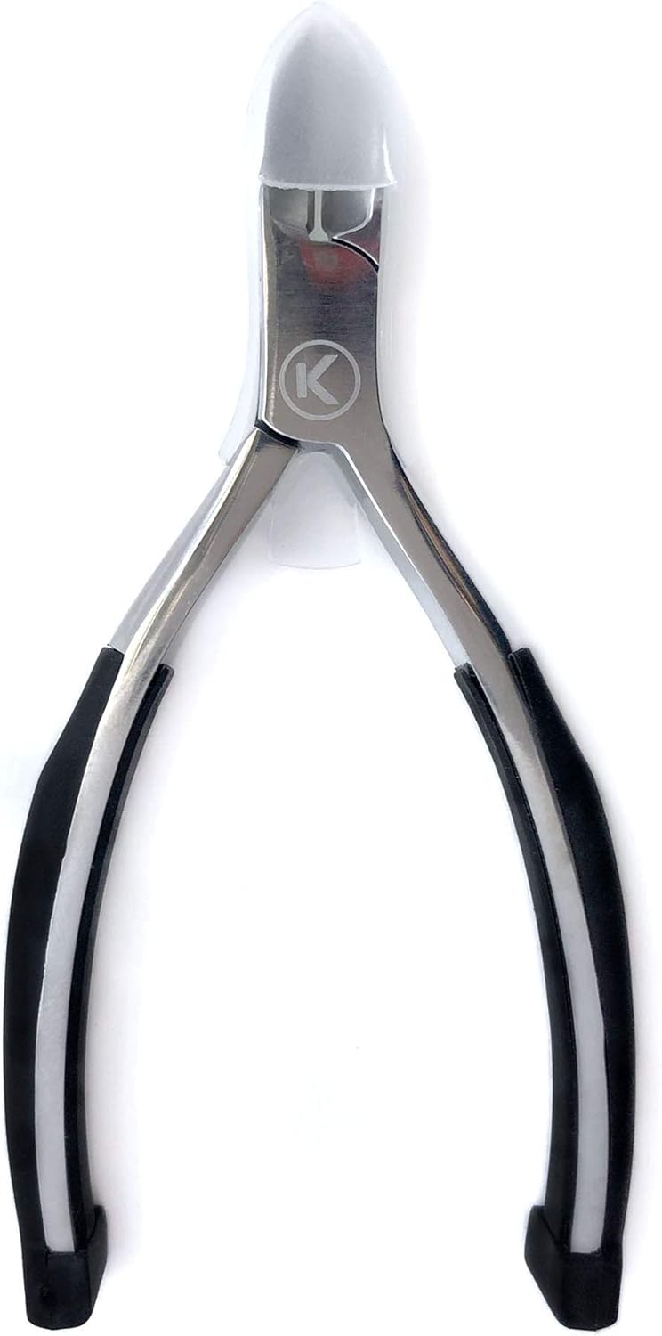 Kohm Toenail Clippers | Soft Rubber Handle for Easy Use & Precision Sharp Cutting | Thick, Fungal & Ingrown Nail Cutter for Men, Women, Seniors & Pets