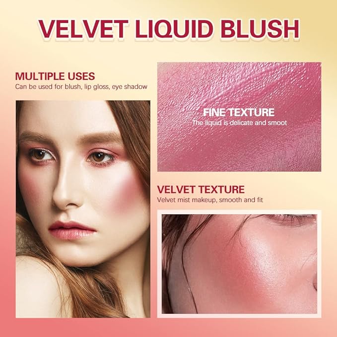 MEICOLY Matte Dewy Liquid Blush,Super Natural Cream Blush Stick for Cheeks,Silky Smooth Soft Pinch Long-Lasting Waterproof and Sweat proof Blush Makeup,Cruelty-Free,04 Joy,Orange Red