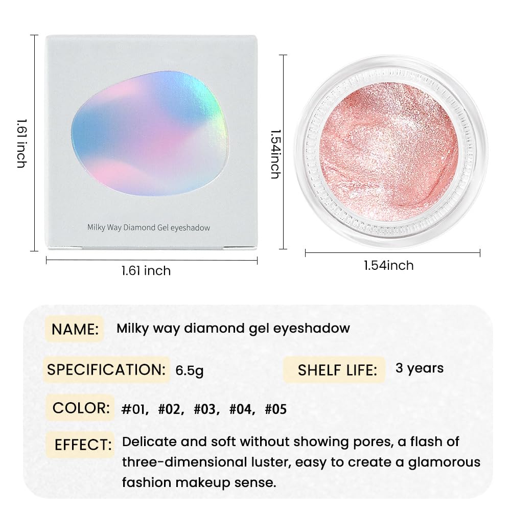 Monochrome Glitter Eyeshadow Palette,Single Champagne Pink Shimmer Eyeshadow,Long-Lasting Sheer Eye Makeup With A Sparkle Finish,Smooth Formula,Vegan & Cruelty-Free