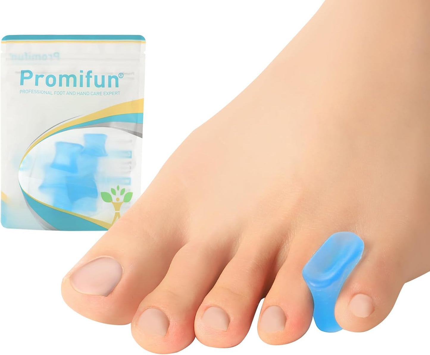 Upgraded Gel Toe Separators – 12-Pack Bunion Pads – Toe Spacers for Straightening Overlapping Toes, Bunions, Calluses – Soft Silicone Bunion Corrector for Men and Women(Small Size)