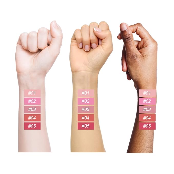 MEICOLY Matte Dewy Liquid Blush,Super Natural Cream Blush Stick for Cheeks,Silky Smooth Soft Pinch Long-Lasting Waterproof and Sweat proof Blush Makeup,Cruelty-Free,05,Grateful,Wine Red