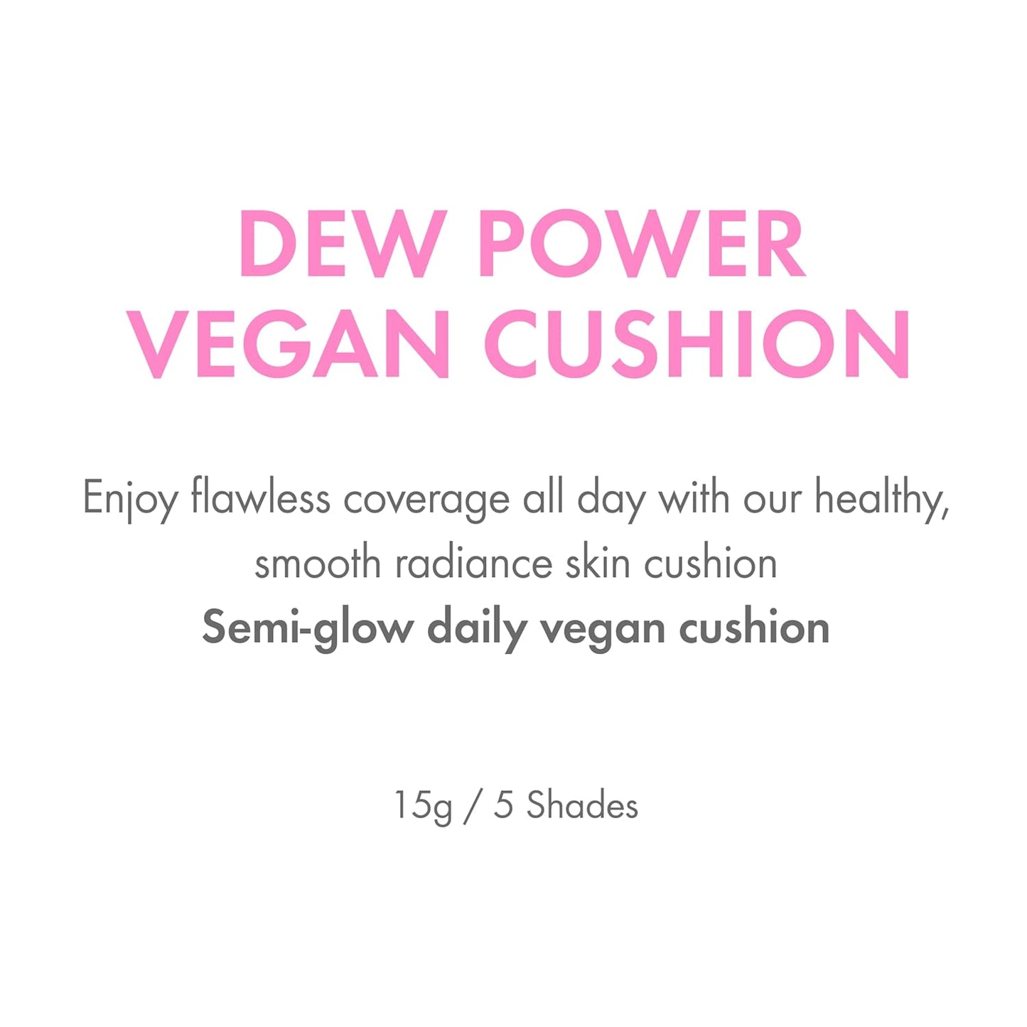 Amuse SEOUL DEW POWER VEGAN CUSHION FOUNDATION | Dewy, glow, long-lasting, double coverage, clean beauty, lightweight, natural look, foundation for sensitive skin, hydrating cushion (02 HEALTHY)